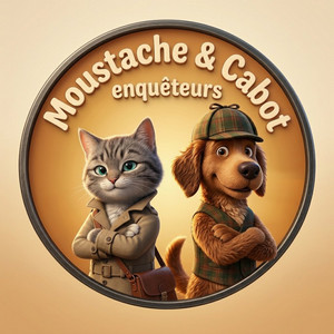 Cover: Moustache et Cabot, détectives — Histoires et enquêtes pour enfants